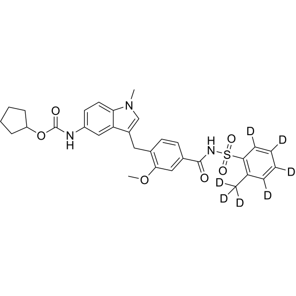 Zafirlukast-d<sub>7</sub> Chemical Structure
