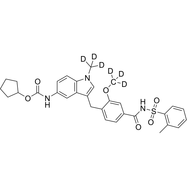 Zafirlukast-d<sub>6</sub> Chemical Structure