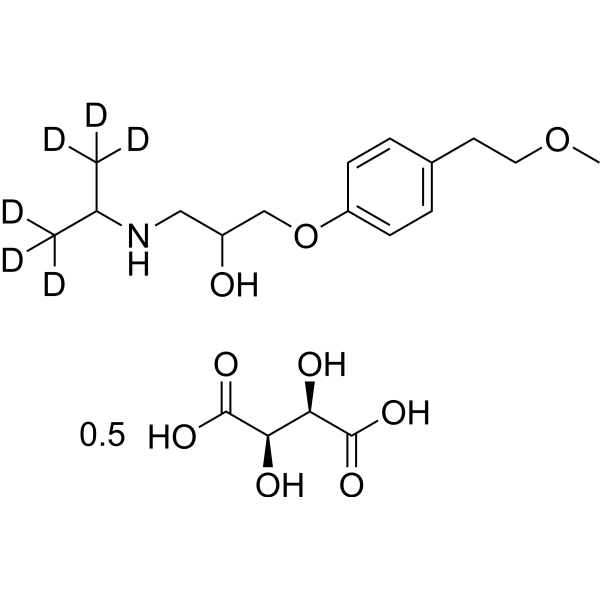 Metoprolol-d<sub>6</sub> tartrate Chemical Structure