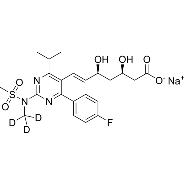 Rosuvastatin-d<sub>3</sub> sodium Chemical Structure