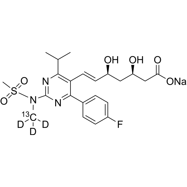 Rosuvastatin-<em>13</em><em>C,d</em><em>3</em> sodium