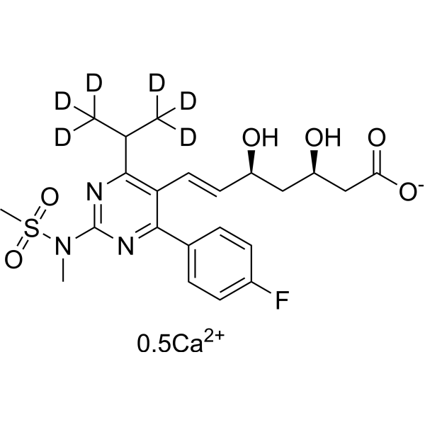 Rosuvastatin-d<sub>6</sub> calcium Chemical Structure