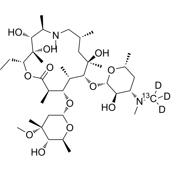 Azithromycin-<sup>13</sup>C,d<sub>3</sub> Chemical Structure