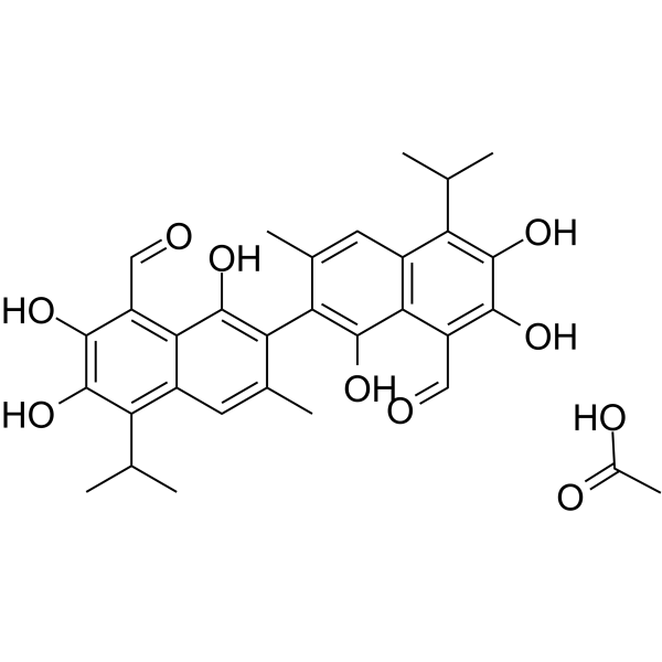 Gossypol (acetic acid) Chemical Structure