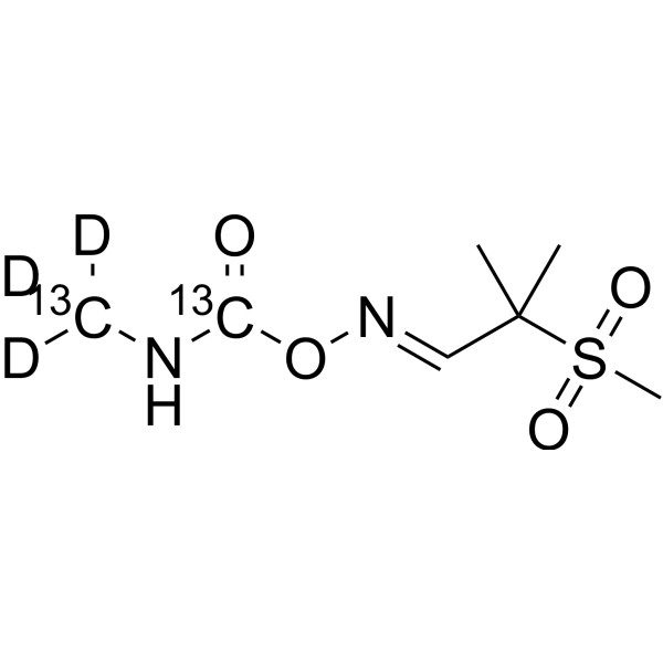 Aldicarb sulfone-<sup>13</sup>C<sub>2</sub>,d<sub>3</sub> Chemical Structure