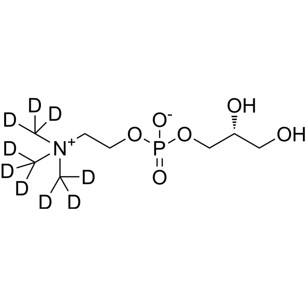 sn-Glycero-3-phosphocholine-d<sub>9</sub> Chemical Structure