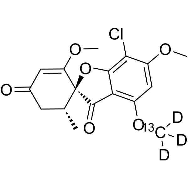 Griseofulvin-<sup>13</sup>C,d<sub>3</sub> Chemical Structure