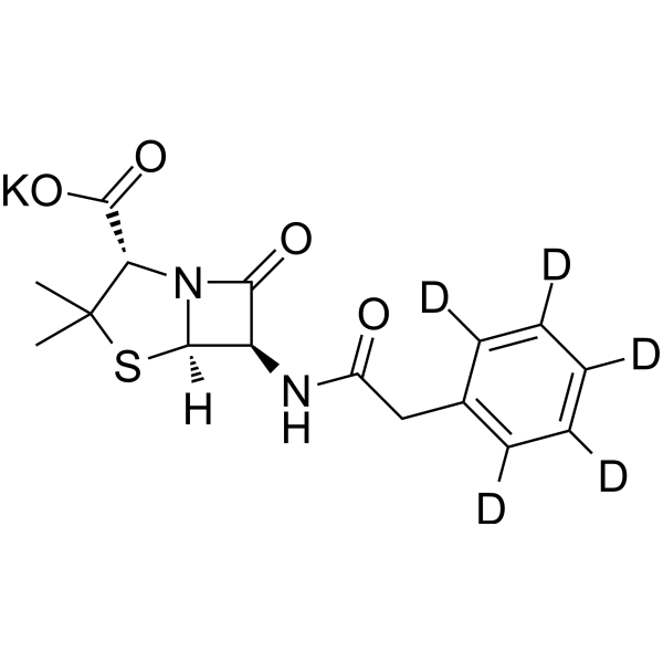 Penicillin G-d<sub>5</sub> potassium Chemical Structure
