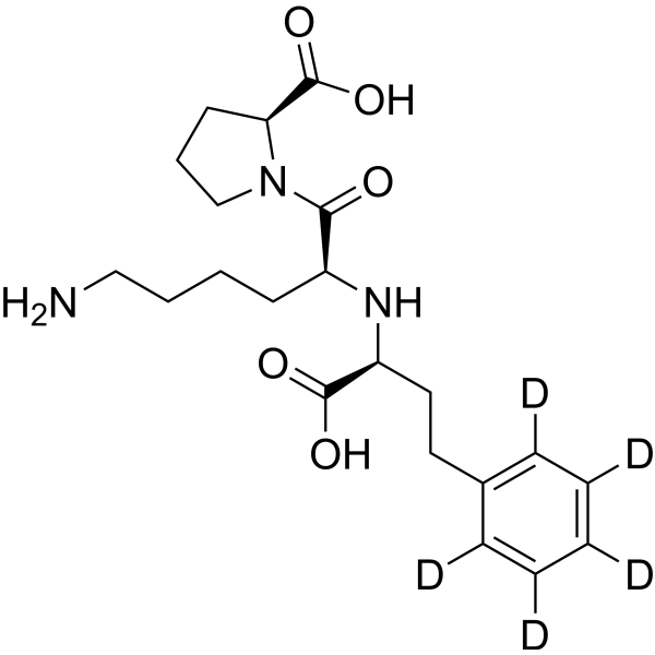 Lisinopril-d<sub>5</sub> Chemical Structure