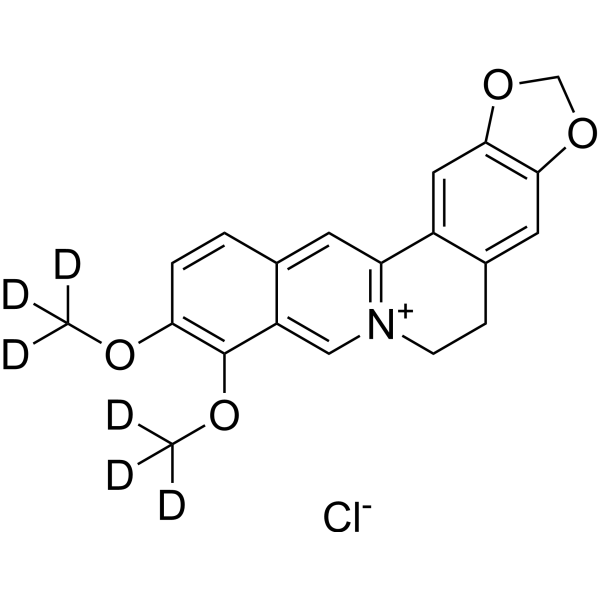 Berberine-d<sub>6</sub> chloride Chemical Structure