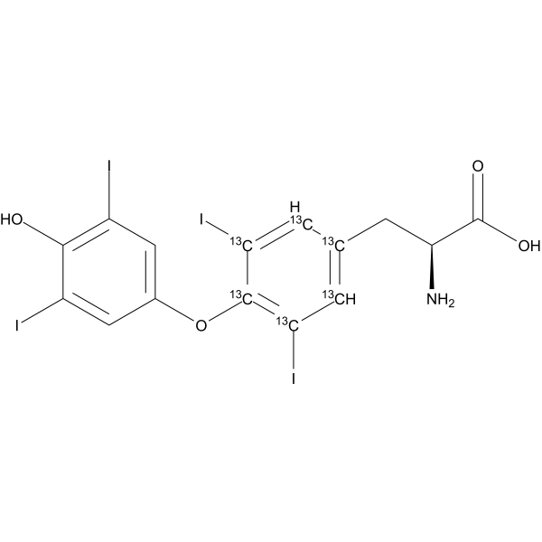 L-Thyroxine-<sup>13</sup>C<sub>6</sub> Chemical Structure