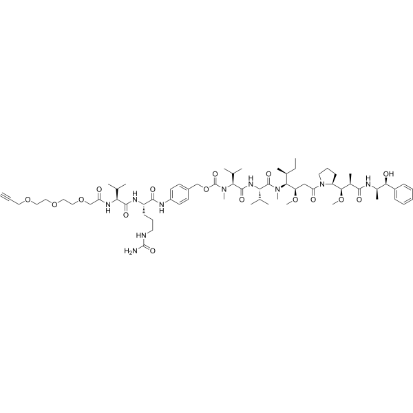 Acetylene-linker-Val-Cit-PABC-MMAE Chemical Structure
