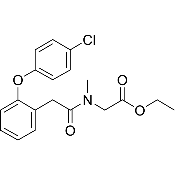 Ethyl 2-(2-(2-(4-chlorophenoxy)phenyl)-N-methylacetamido)acetate Chemical Structure