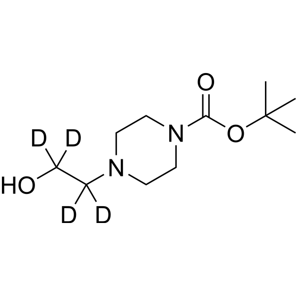 1-BOC-4-(2-Hydroxyethyl)piperazine-d<sub>4</sub> Chemical Structure