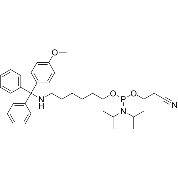 MMT-Hexylaminolinker Phosphoramidite Chemical Structure