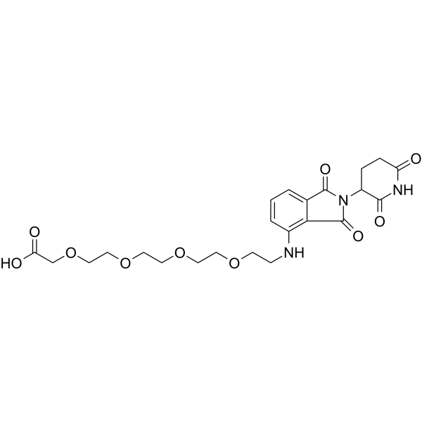 Pomalidomide-PEG4-C-COOH Chemical Structure