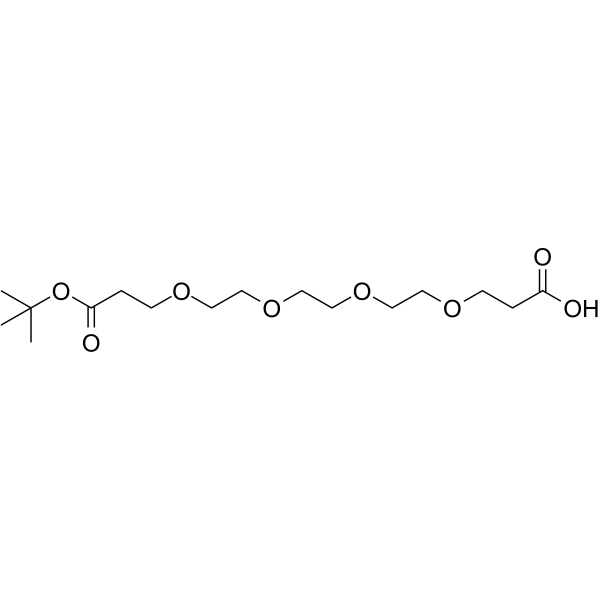 Acid-PEG4-C2-Boc Chemical Structure
