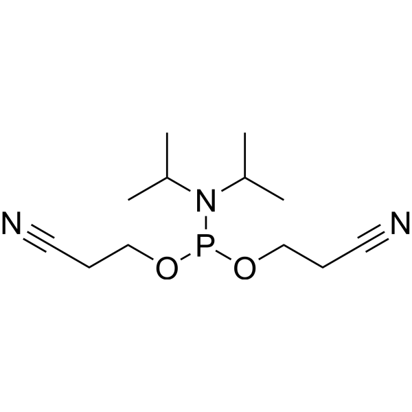 Bis(2-cyanoethyl) diisopropylphosphoramidite Chemical Structure