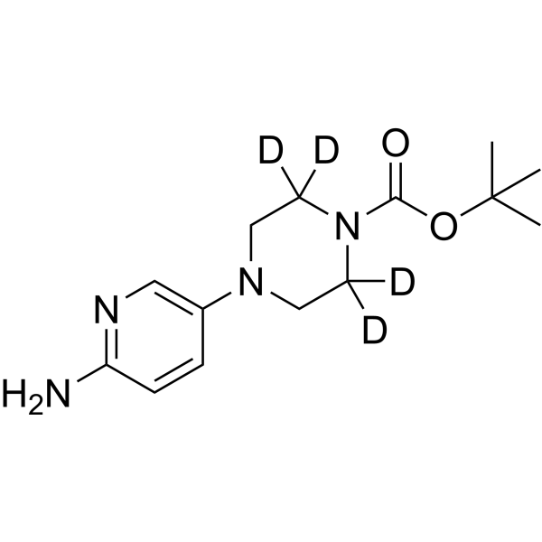 tert-Butyl 4-(6-aminopyridin-3-yl)piperazine-1-carboxylate-d<sub>4</sub> Chemical Structure