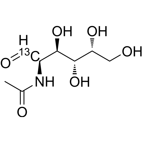 D-N-Acetylgalactosamine-<sup>13</sup>C Chemical Structure