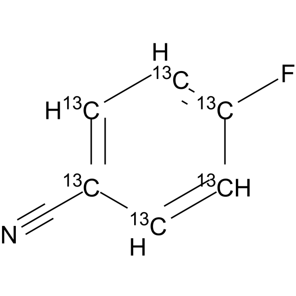 4-Fluorobenzonitrile-<sup>13</sup>C<sub>6</sub> Chemical Structure