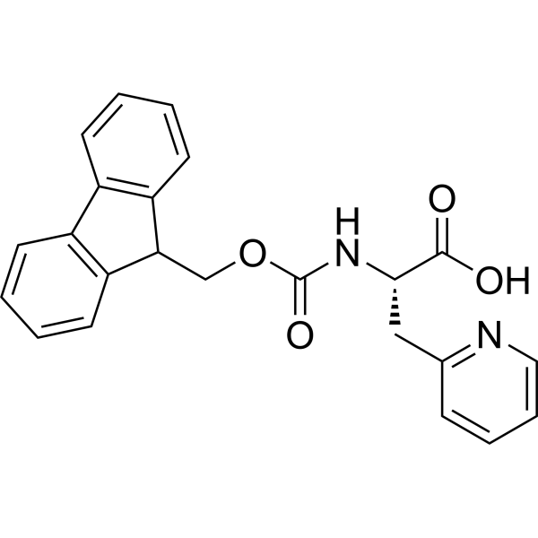 (αS)-α-[[(9H-Fluoren-9-ylmethoxy)carbonyl]amino]-2-pyridinepropanoic acid Chemical Structure