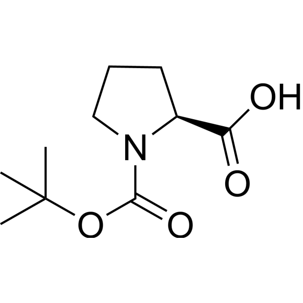 Boc-L-proline Chemical Structure