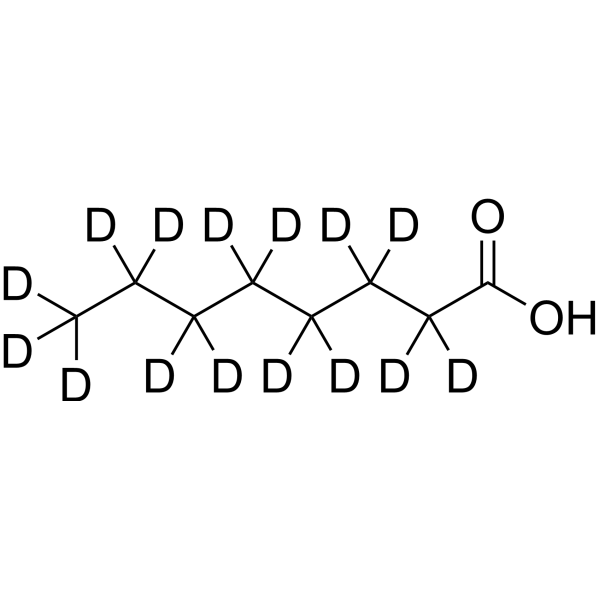 Octanoic acid-d<sub>15</sub> Chemical Structure