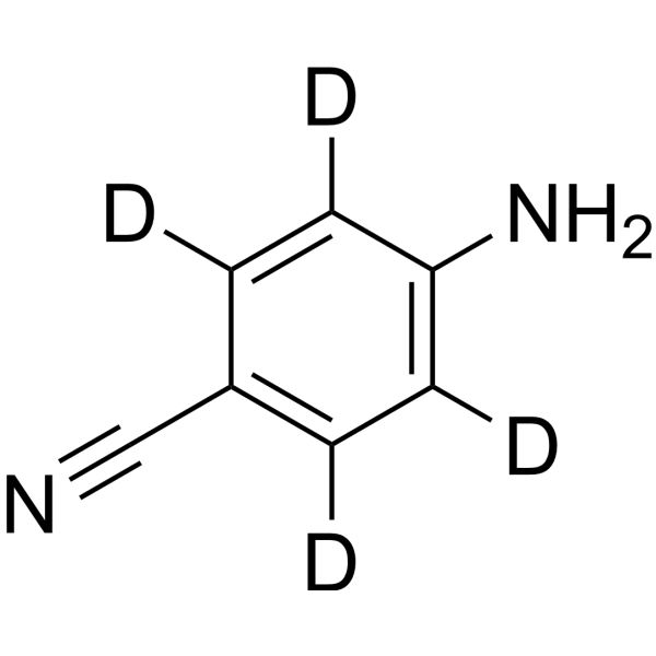 4-Aminobenzonitrile-d<sub>4</sub> Chemical Structure