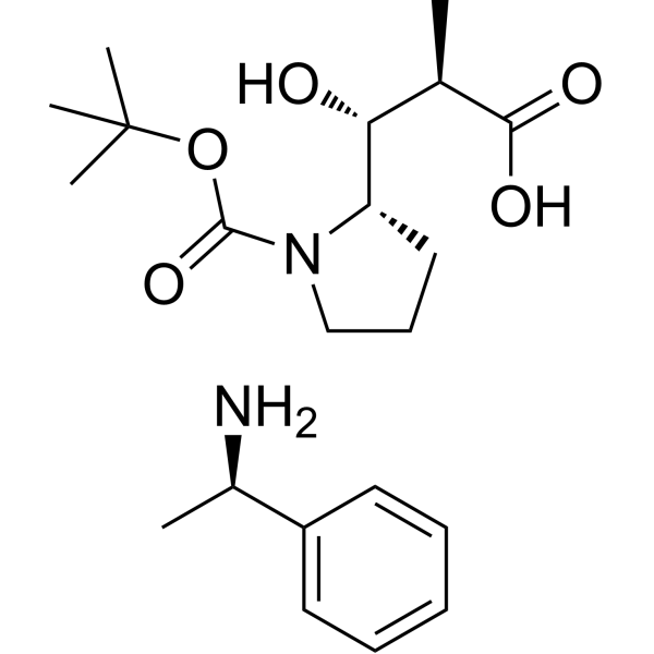 N-Boc-dolaproine-OH ((+)-phenylethylamine) Chemical Structure