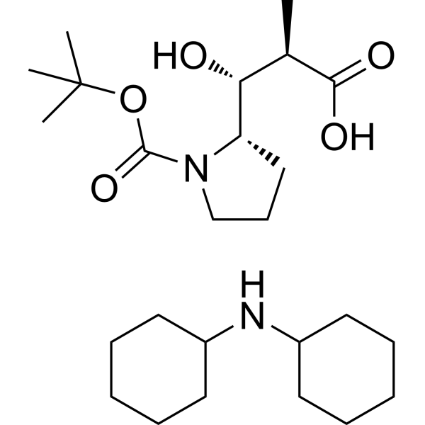 N-Boc-dolaproine-OH dicyclohexylamine Chemical Structure
