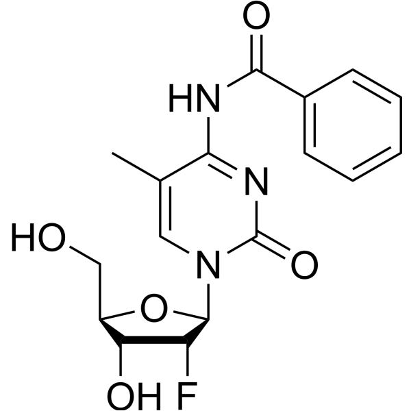 2'-Deoxy-2'-fluoro-N4-benzoyl-5-methylcytidine Chemical Structure