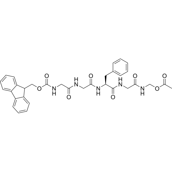 Fmoc-Gly-Gly-Phe-Gly-NH-CH2-O-CO-CH3 Chemical Structure