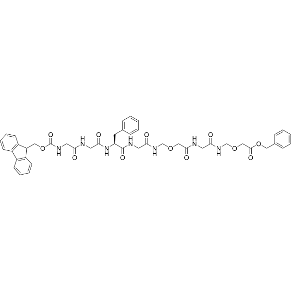 Fmoc-Gly-Gly-Phe-Gly-CH2-O-CH2-Gly-CH2-O-CH2-Cbz Chemical Structure