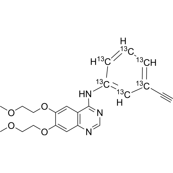 Erlotinib-<sup>13</sup>C<sub>6</sub> Chemical Structure