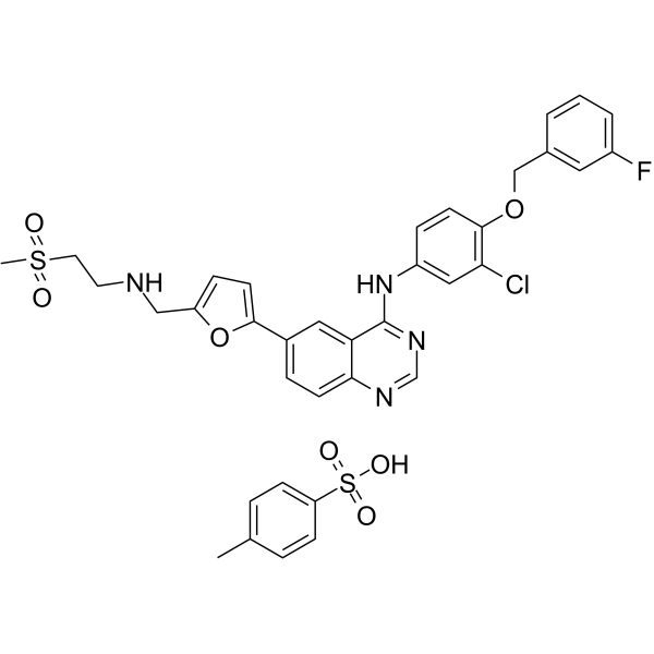 Lapatinib tosylate Chemical Structure