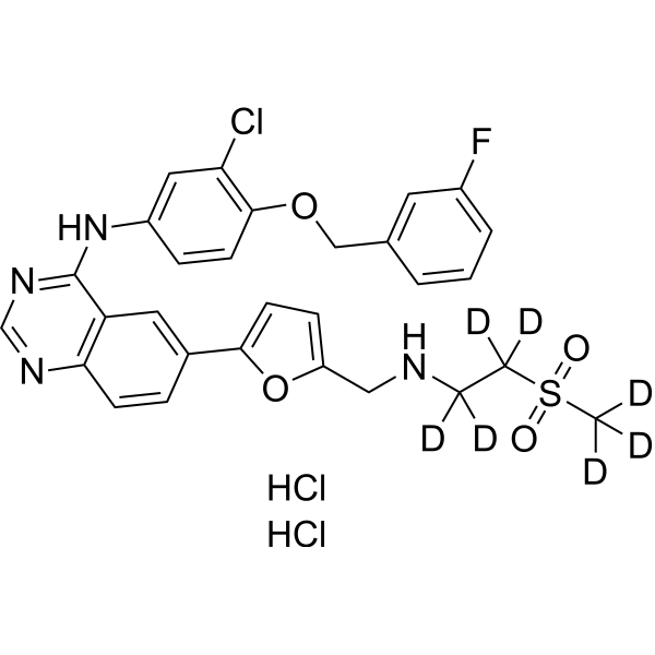 Lapatinib-d<sub>7</sub> dihydrochloride Chemical Structure