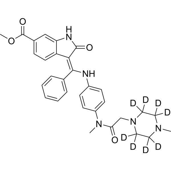 Nintedanib-d<sub>8</sub> Chemical Structure
