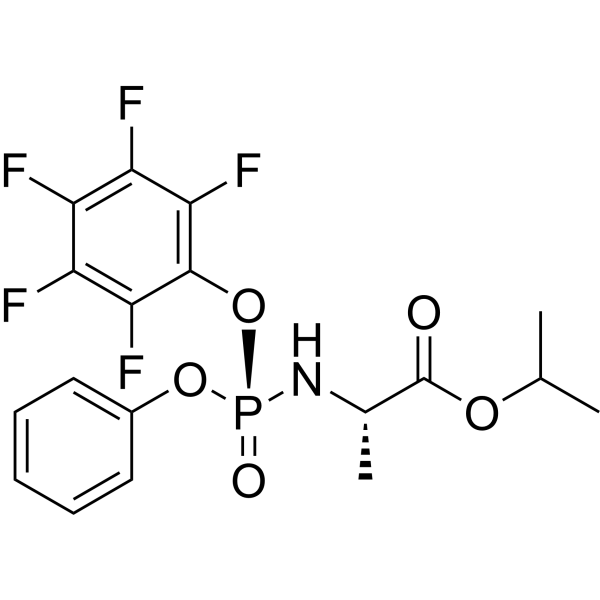 (S)-isopropyl 2-(((S)-(perfluorophenoxy)(phenoxy)phosphoryl)amino)propanoate Chemical Structure