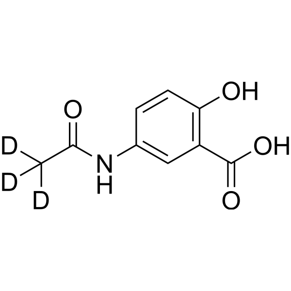 N-Acetyl mesalazine-d<sub>3</sub> Chemical Structure