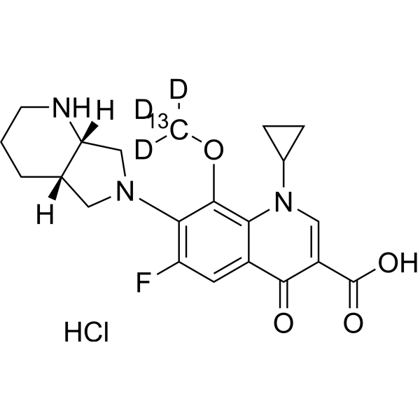 Moxifloxacin-13<em>C</em>,d3 hydrochloride