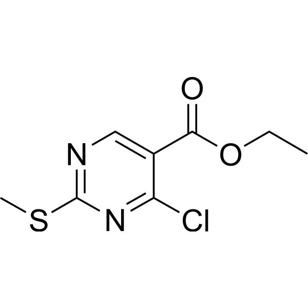 Ethyl 4-chloro-2-(methylthio)pyrimidine-5-carboxylate Chemical Structure