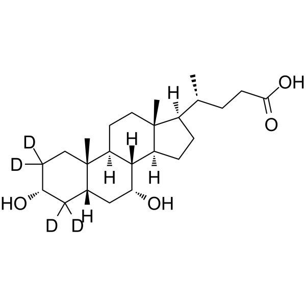 Chenodeoxycholic Acid-d<sub>4</sub> Chemical Structure