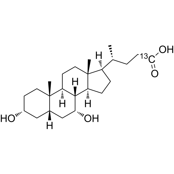 Chenodeoxycholic acid-<sup>13</sup>C Chemical Structure