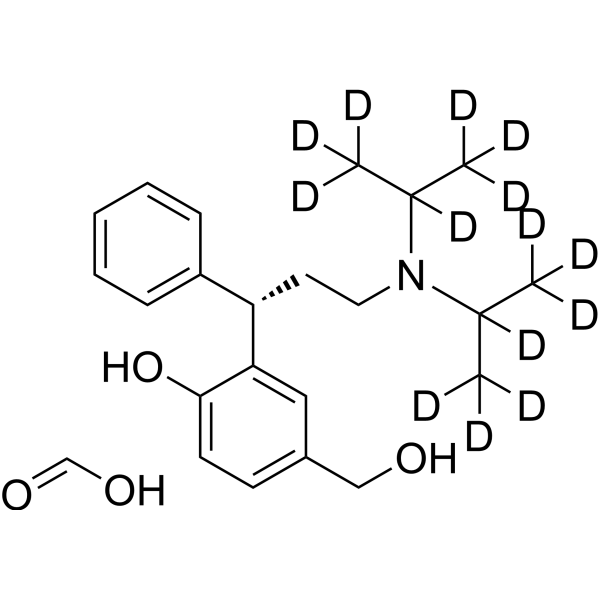 (S)-5-Hydroxymethyl Tolterodine-d<sub>14</sub> formate Chemical Structure