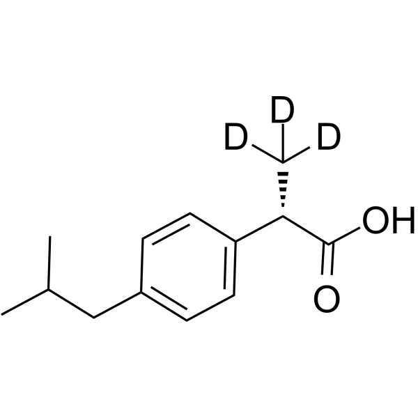 (S)-(+)-Ibuprofen-d<sub>3</sub> Chemical Structure