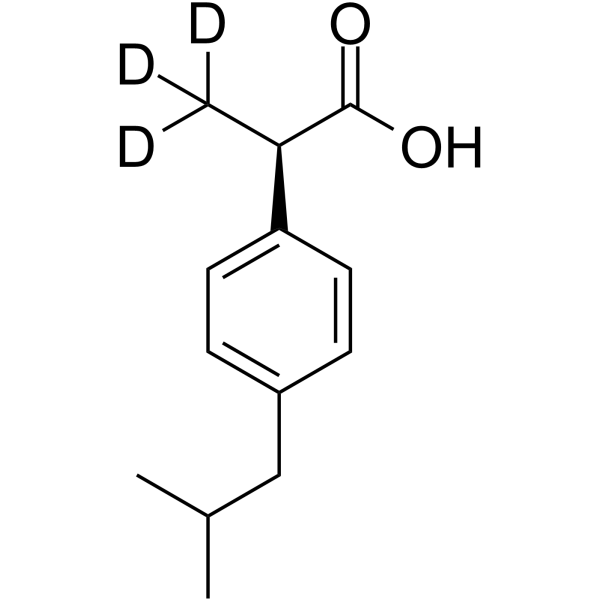(R)-(-)-Ibuprofen-d<sub>3</sub> Chemical Structure