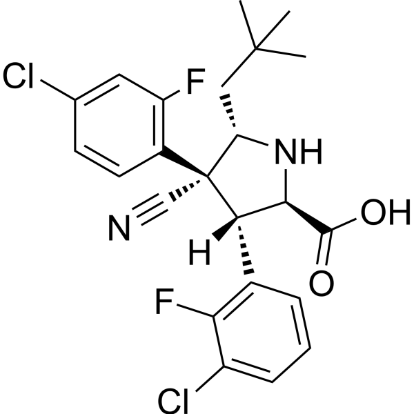 (3S,4<em>R</em>,<em>5</em>S)-rel-3-(3-Chloro-2-fluorophenyl)-4-(4-chloro-2-fluorophenyl)-4-cyano-<em>5</em>-neopentylpyrrolidine-2-carboxylic acid