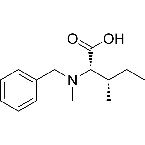 (2S,3S)-2-(Benzyl(methyl)amino)-3-methylpentanoic acid Chemical Structure
