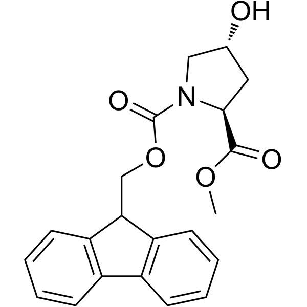 (2S,4R)-1-((9H-Fluoren-9-yl)methyl) 2-methyl 4-hydroxypyrrolidine-1,2-dicarboxylate Chemical Structure